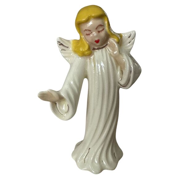 Holland Mold Nativity Angel Figurine Blonde Hair Replacement Piece 5.5" - Picture 2 of 6